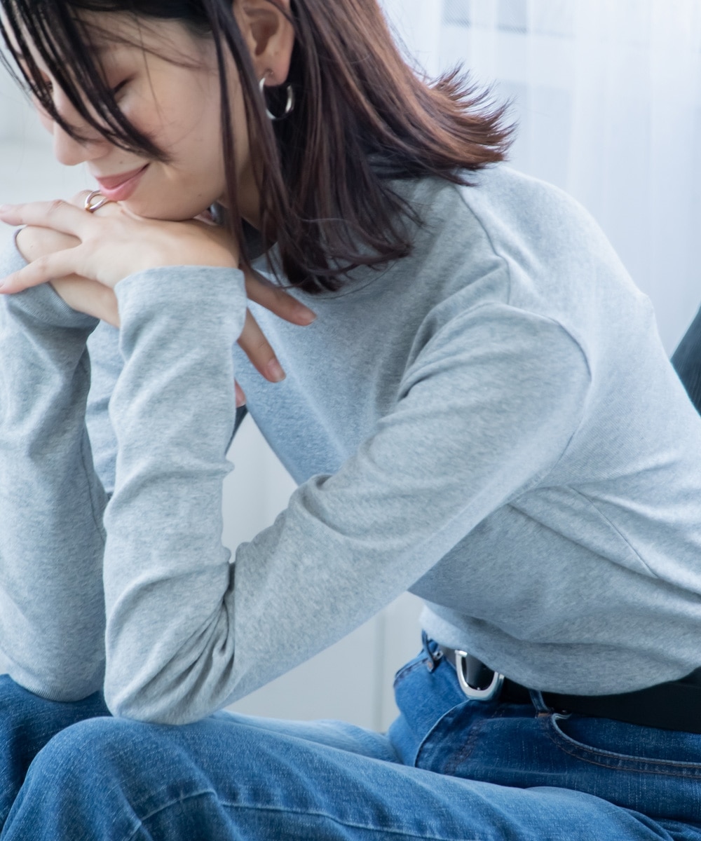 高身長 綿100％ハイネックTシャツ （トールサイズ） 通販【ニッセン】