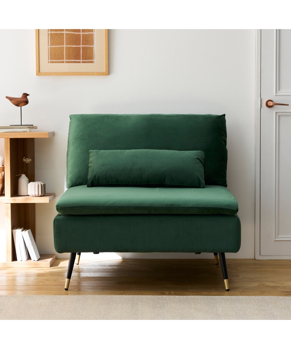 1人掛け]ソファ｜座面奥行70cm ベロア調 あぐらがかける 通販【ニッセン】