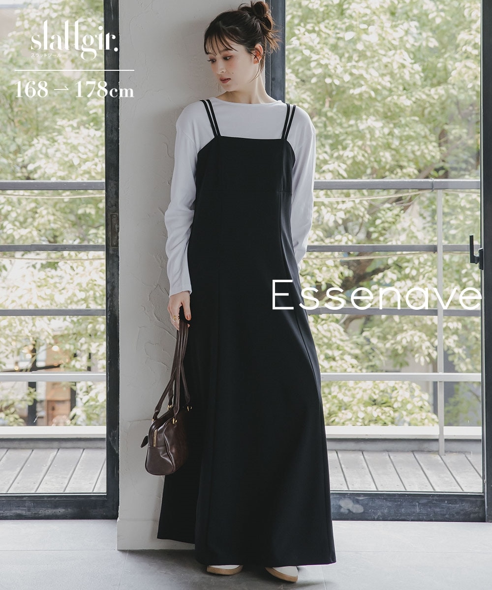 高身長 カットジョーゼットキャミソールワンピース（トールサイズ