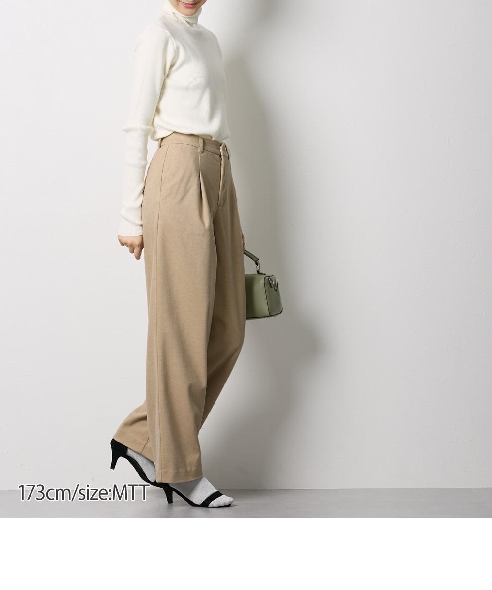 wangwang (タック入りワイドパンツ ベージュ) wangwang様 専用 (タック