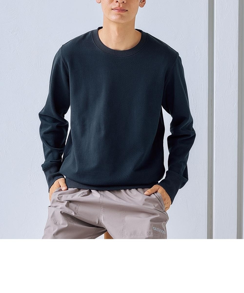 綿100％クルーネックスウェットトレーナー【3L以上お腹ゆったり