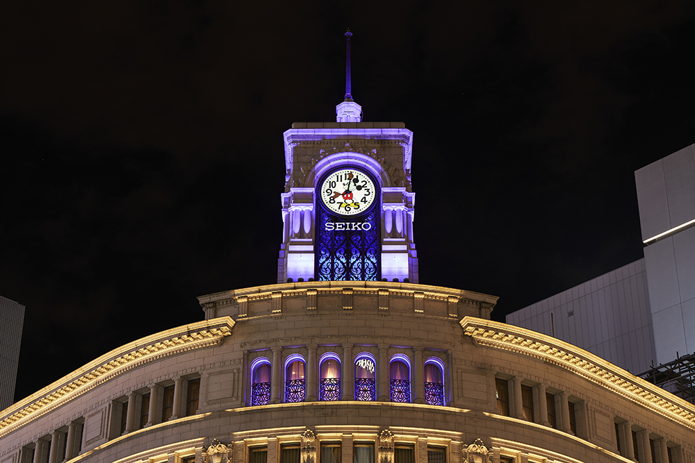 銀座の象徴、“和光の時計塔”が期間限定で ミッキーマウスのスペシャル
