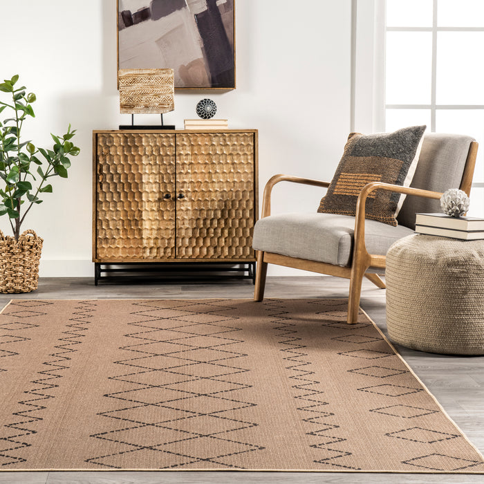 Geometric Easy-Jute Machine Washable Area Rug — nuLOOM