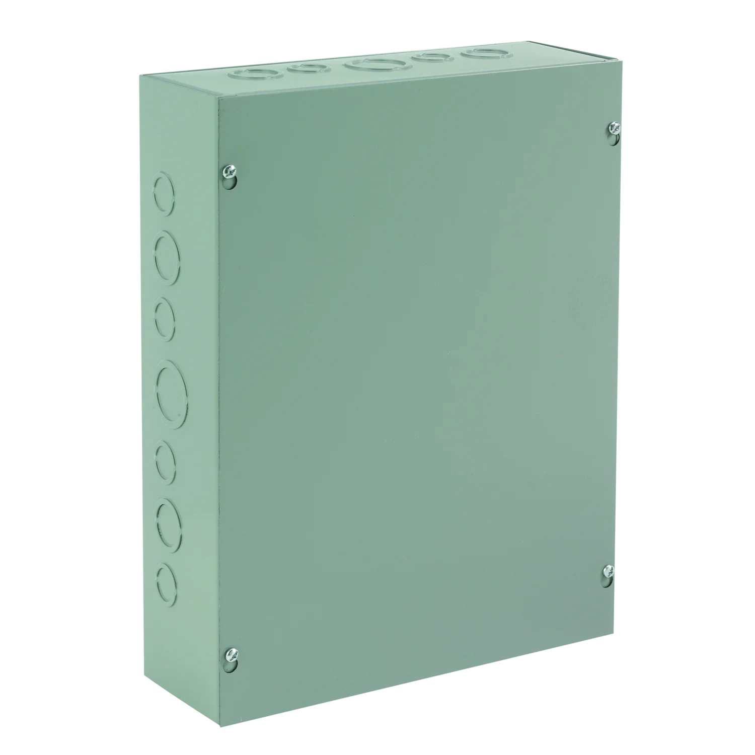 Screw-Cover Enclosure Type 1 with Knockouts, 6x6x3, Gray, Steel