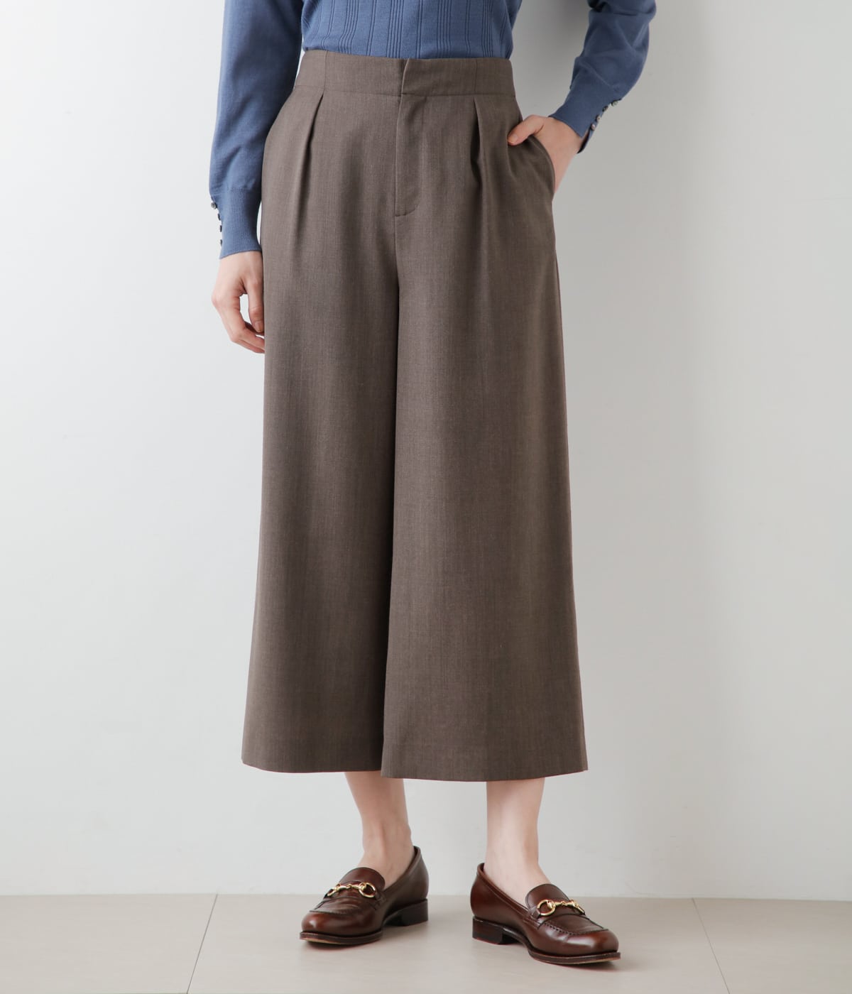 L】TWクリアツイル ガウチョパンツ(54333156-2024)｜ファッション通販