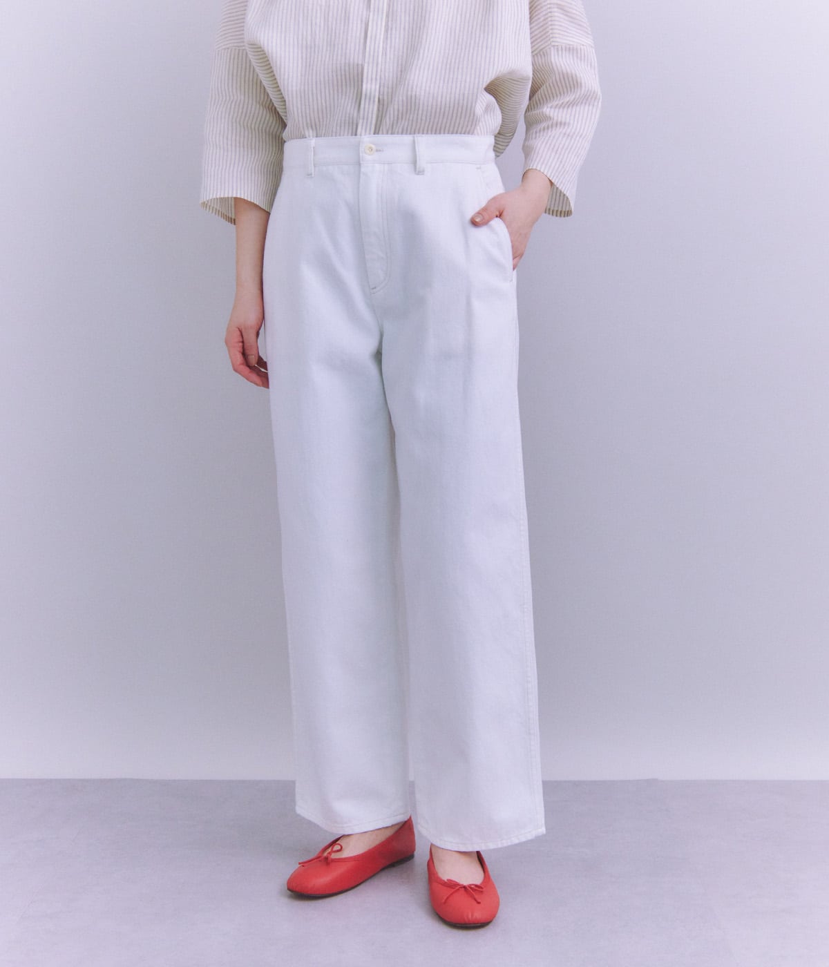 Organic Cotton Denim ペッグトップパンツ(37345091-2025