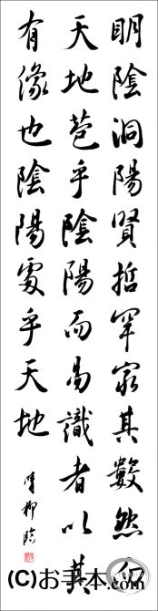漢字臨書条幅3行行書『集字聖教序』 | お手本.com