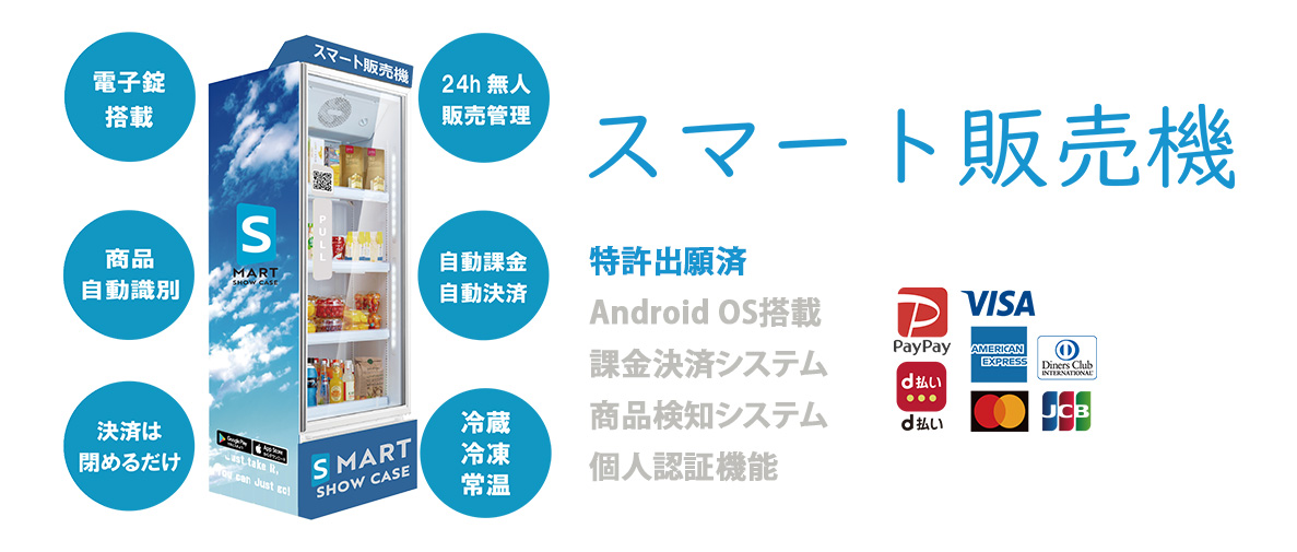 スマリテ 無人店舗・無人販売のためのスマート販売機と無人小売基幹