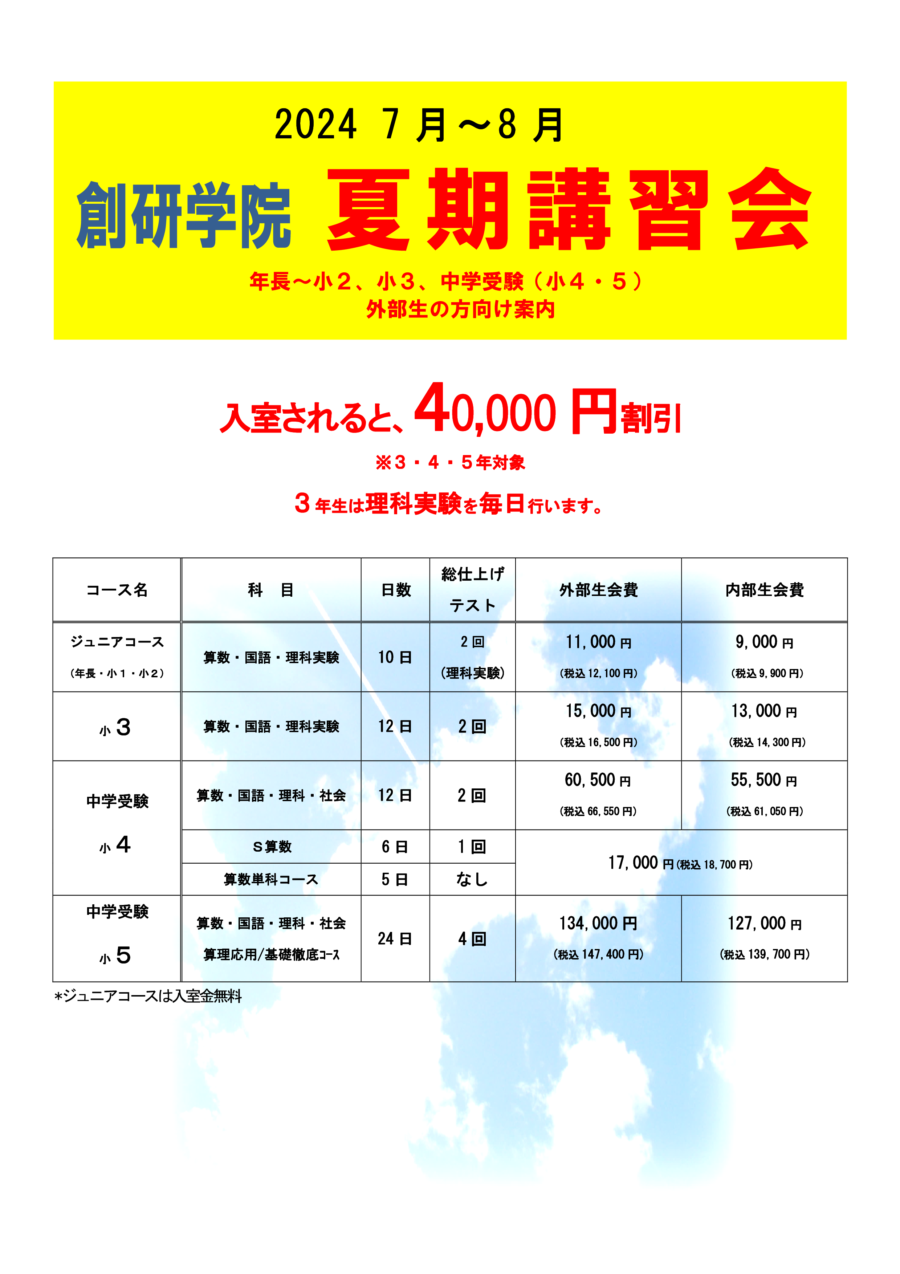 longxiang0124】2024受験】算国理・夏期講習Sapix4年 サピックス(SAPIX