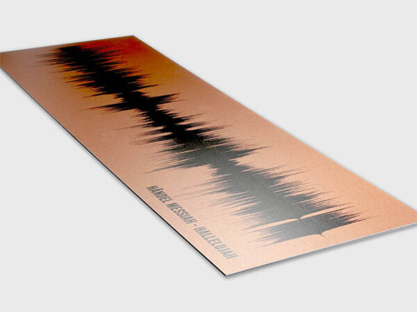 8th Anniversary Bronze Gift, Sound Wave Art Bronze, 8 Year