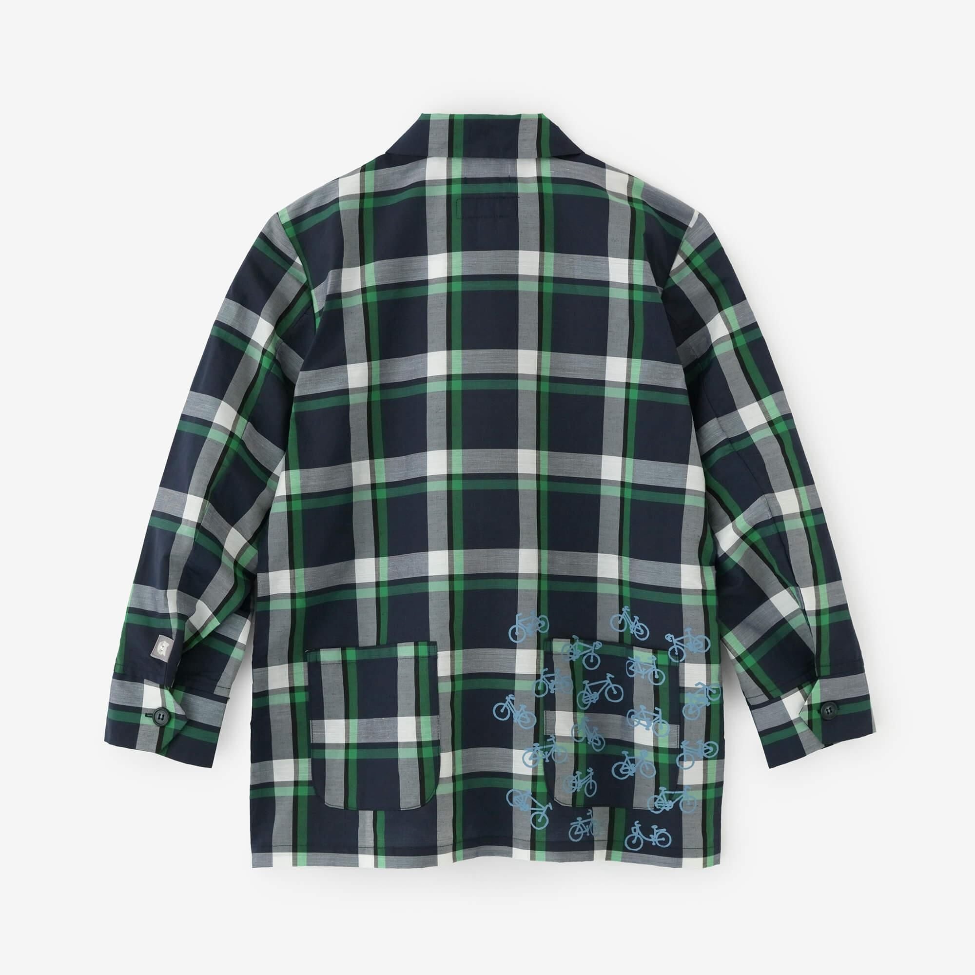 3月10日頃発送予定】ラミーナイロン 衿付 ZIP UPジャケット／ネイビー