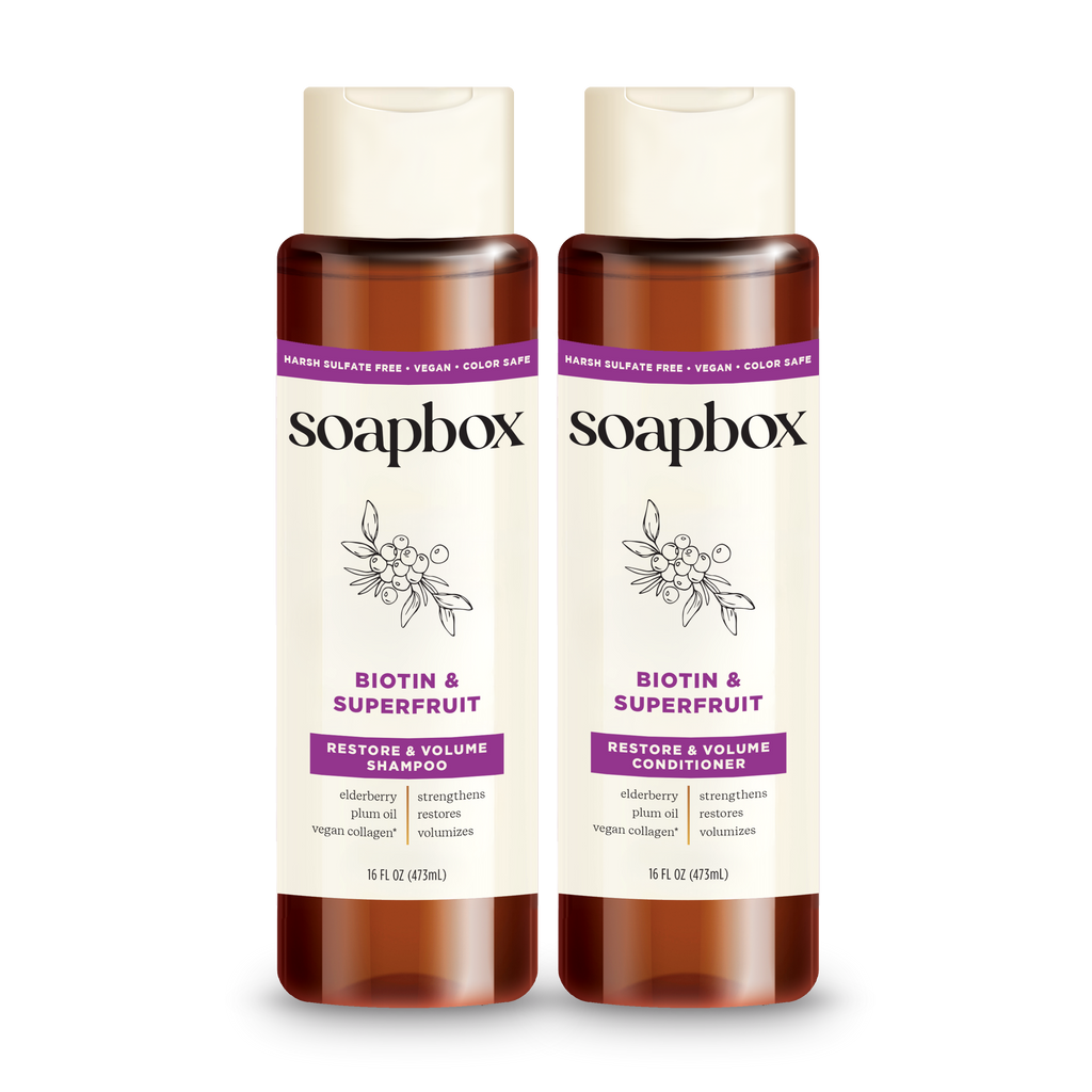 Biotin & Superfruit Volumizing Shampoo + Conditioner Set — Soapbox