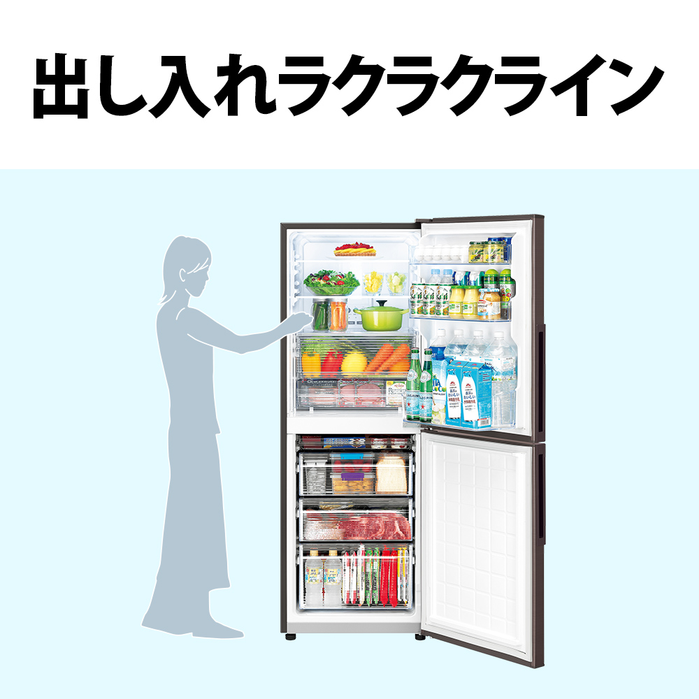 冷蔵庫 ホワイト系 SJ-PD28H-W ［280L /2ドア /右開きタイプ］｜の通販