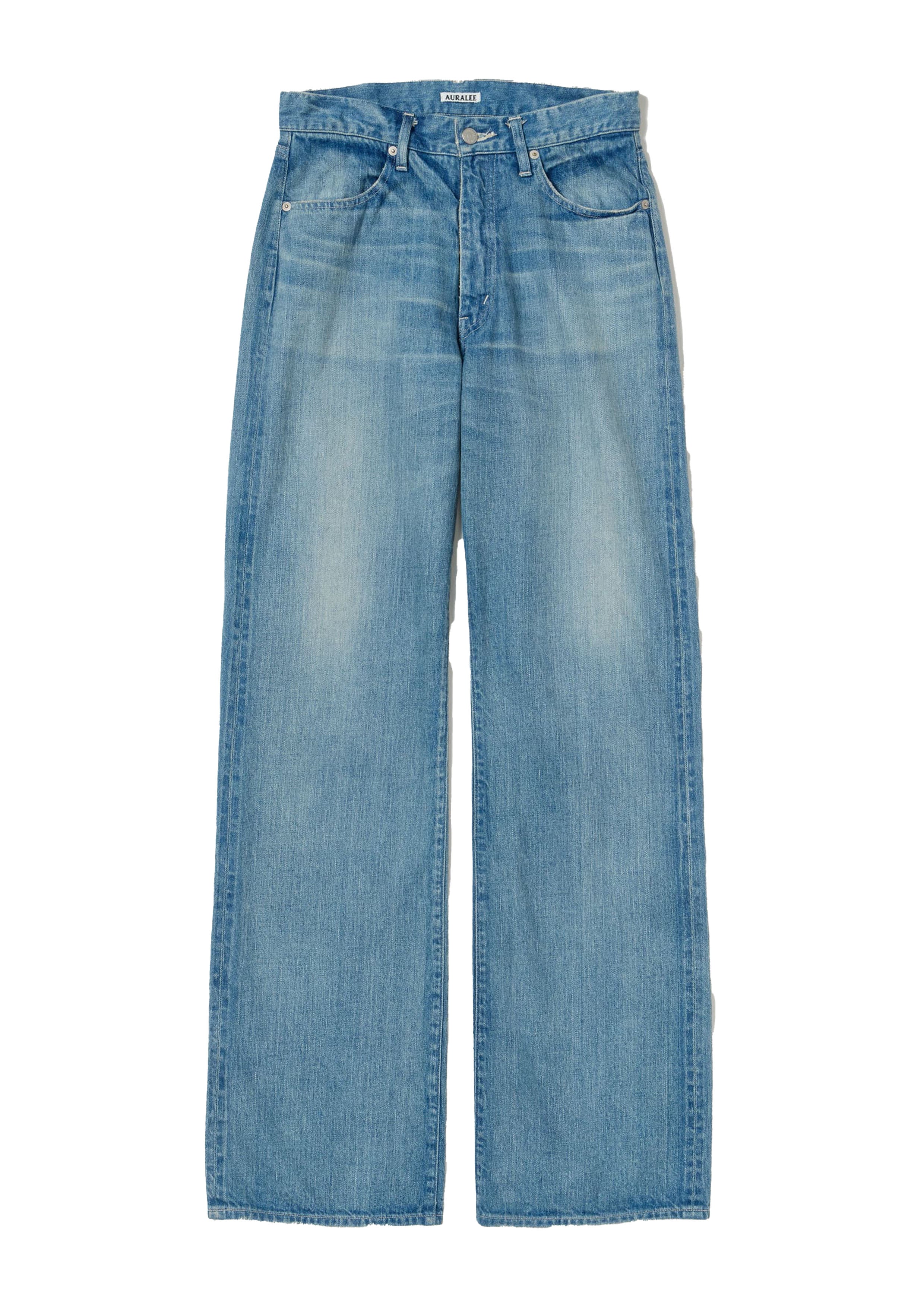 AURALEE - SELVEDGE FADED LIGHT DENIM PANTS LIGHT INDIGO – SOLAR MTP