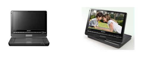 9V型大画面で、最長約7.5時間のスタミナ連続再生が可能ポータブルDVD