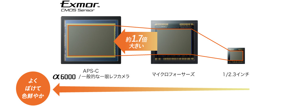 α6000 特長 : いつでもどこでも、大きくぼけて色鮮やか | デジタル一眼