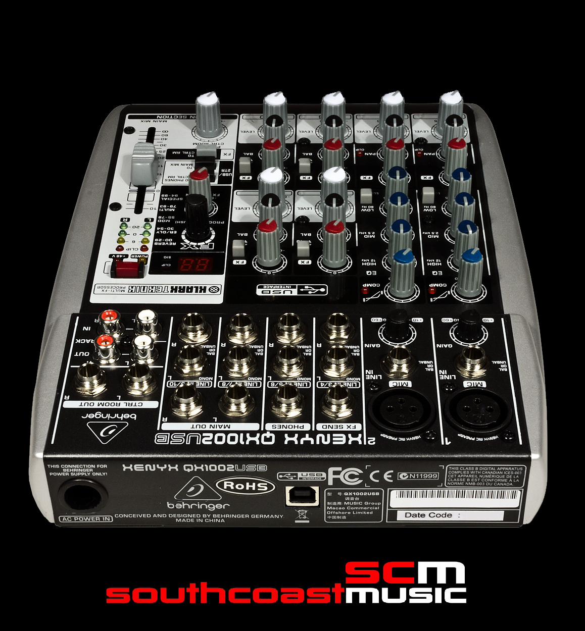 BEHRINGER XENYX QX1002USB MIXER and AUDIO INTERFACE with SOFTWARE