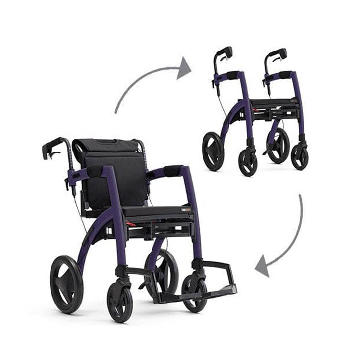 Rollz Motion Rollator and Transport Wheelchair Combo