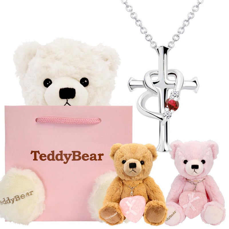 ネックレス レディース テディベア ぬいぐるみ ギフトセット クロス