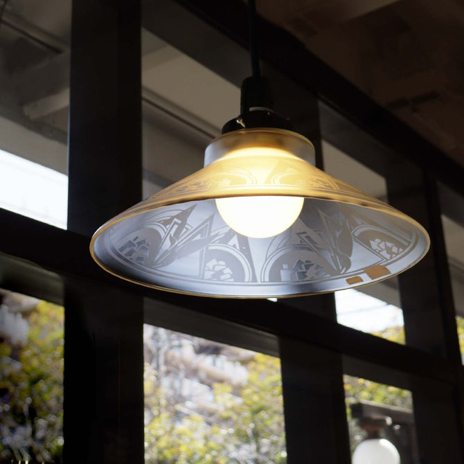 電笠 (Vianne製フレンチヴィンテージ ランプシェード)【Vianne