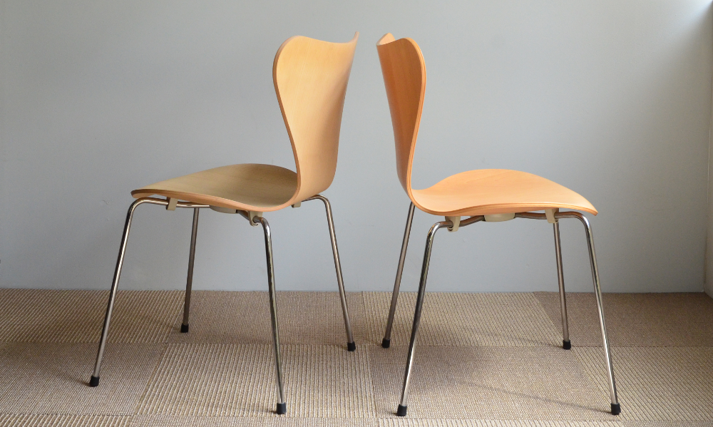 セブンチェア 3107 / ナチュラルウッド オーク / クローム脚FRITZ