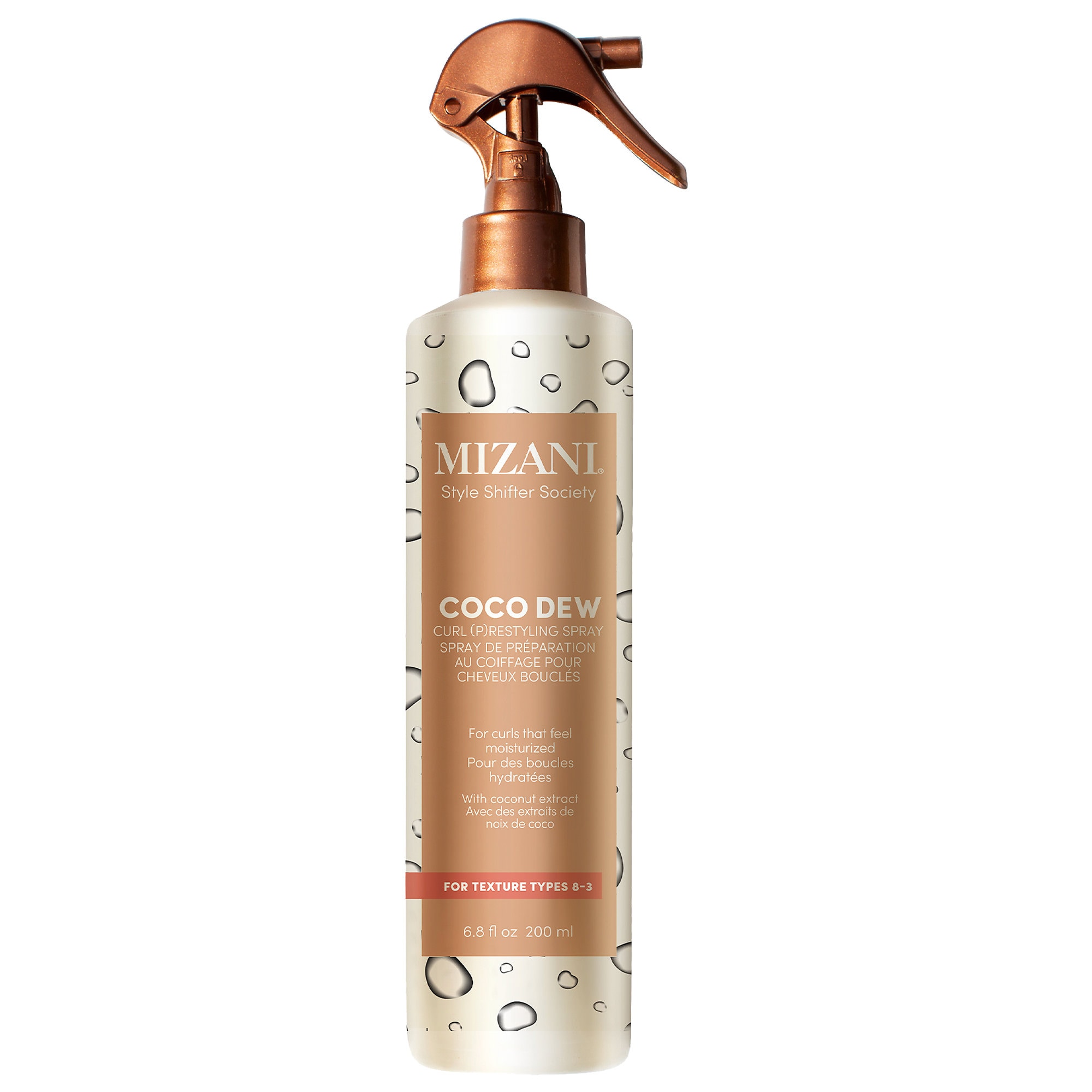 Coco Dew Curl Pre-Styling & Restyling Refresher Spray - Mizani