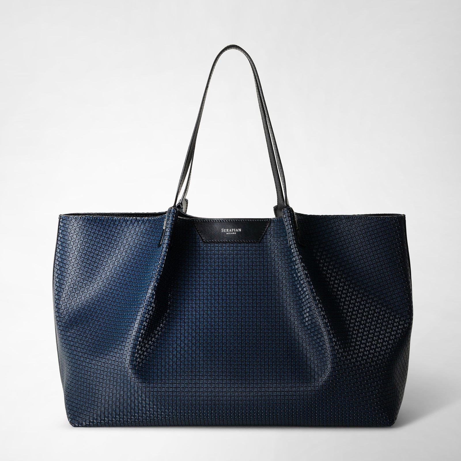 Secret tote bag in stepan ocean blue black