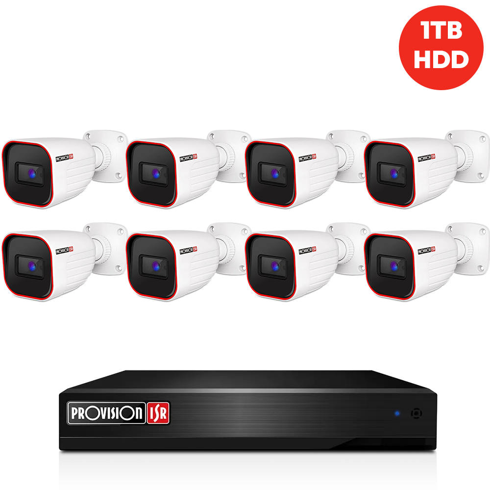 Provision NVR Kit + IP Bullet Cameras | Security Equipment Store