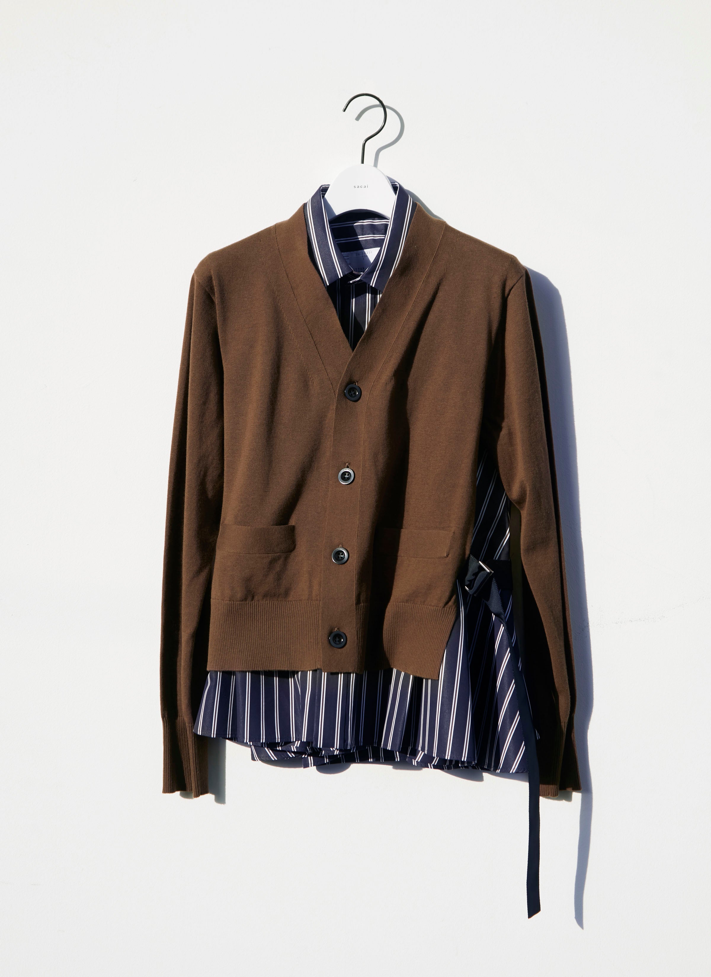 Poplin x Cotton Knit Cardigan | sacai Official Store サカイ