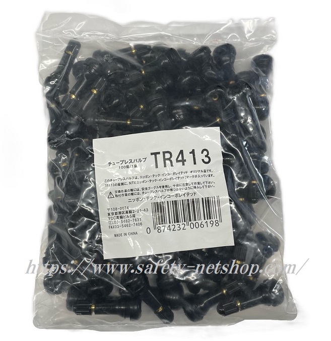 テック チューブレスバルブ TR413-BA 100本 耐熱コア TECH スナップ