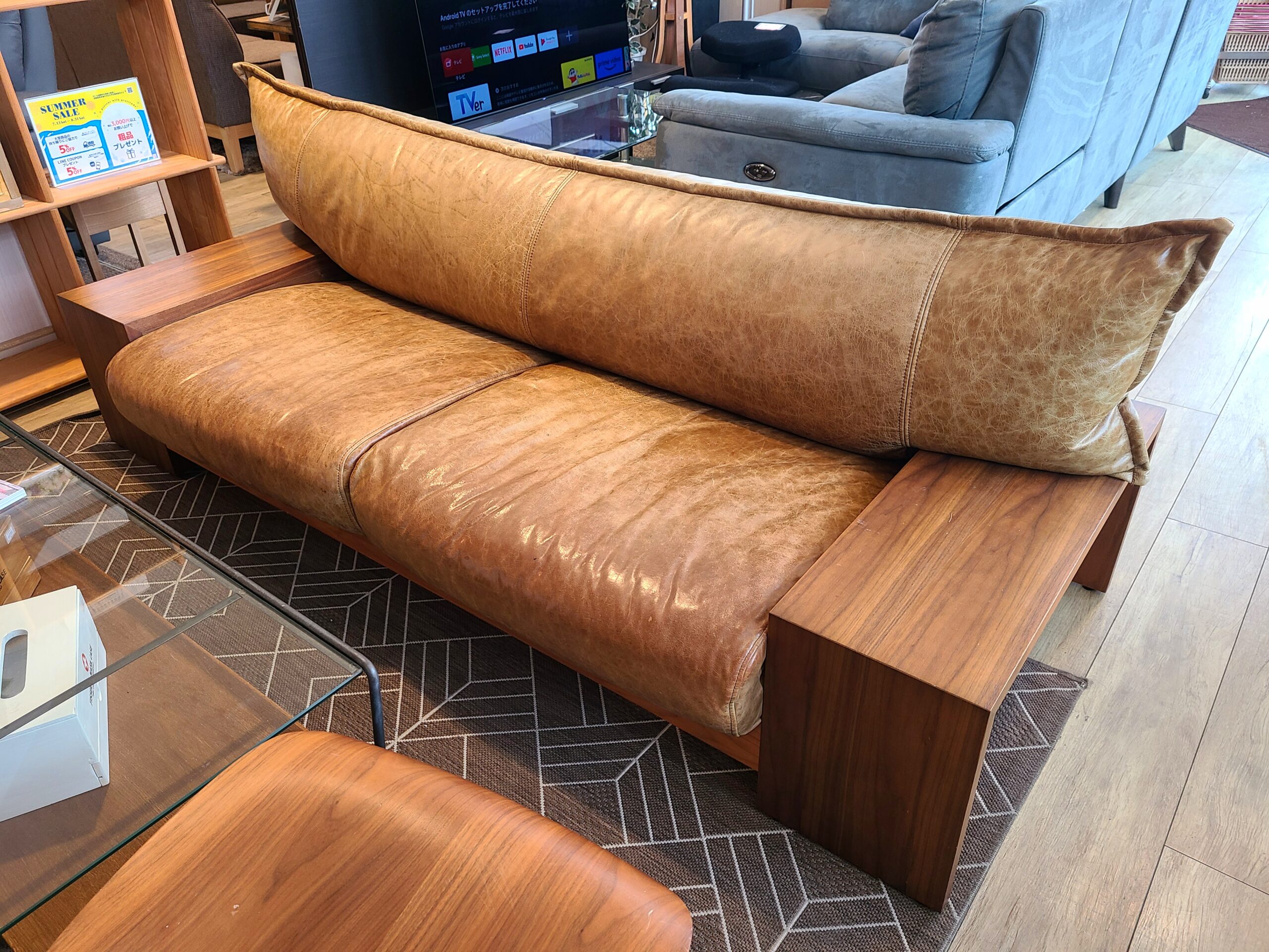 ROCKSTONE / ロックストーン KIZA / キザ 本革張り 2シーターソファ