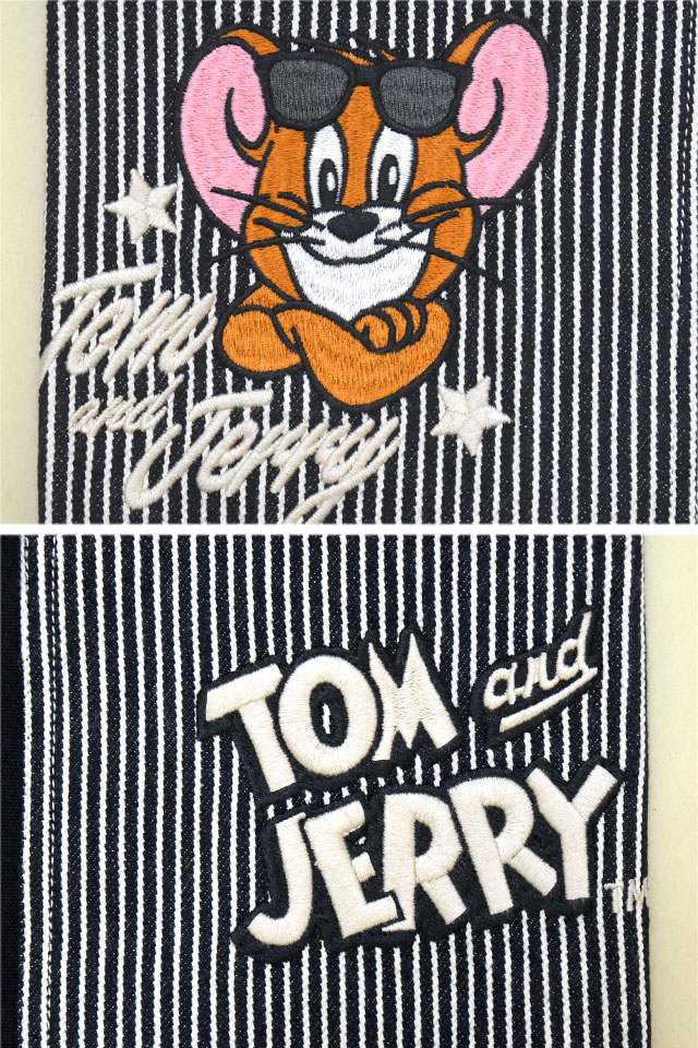 TOM＆JERRY×ネバーマインド 刺繍オーバーオール NEVER MIND TJN-2609