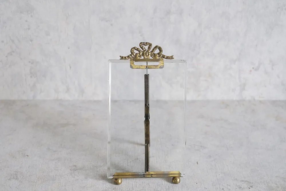 アンティークフォトフレーム フランス ガラスのシンプルな写真立て