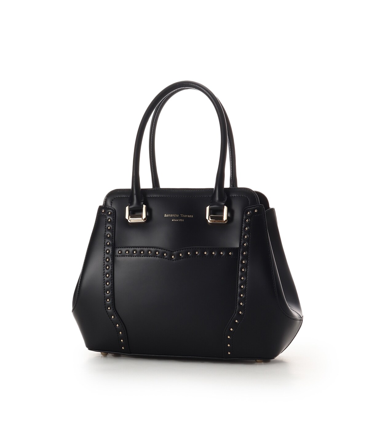 スタッズレザーハンドバッグ(FREE ブラック): Samantha Thavasa