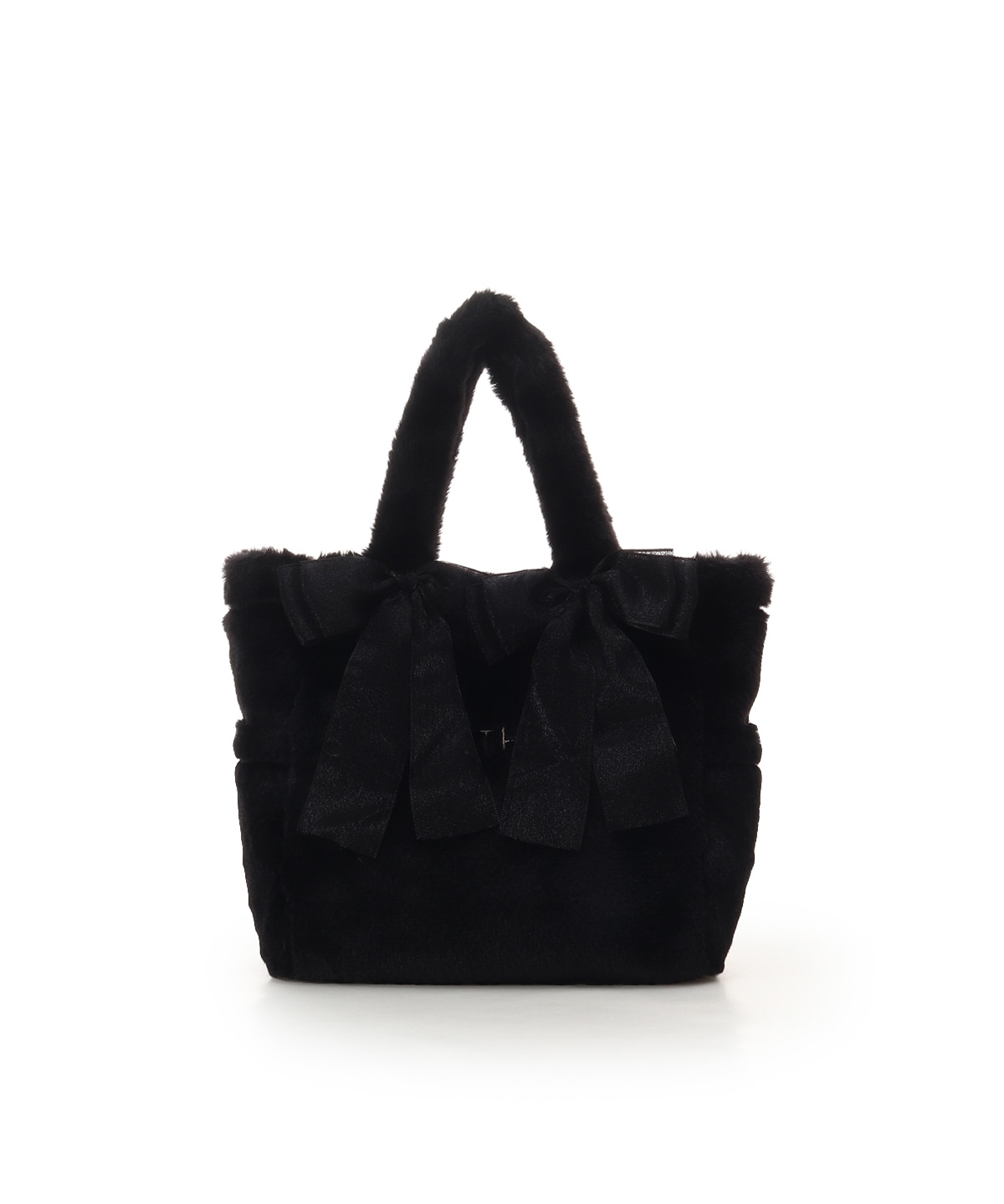 シフォンリボンファーハンドバッグ(FREE ブラック): SAMANTHAVEGA