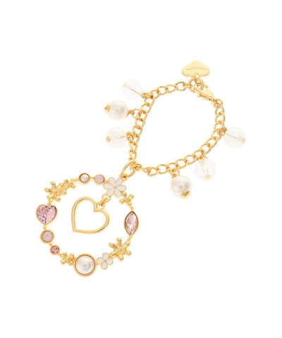 フラワーハート バッグチャーム(FREE ゴールド): Samantha Thavasa