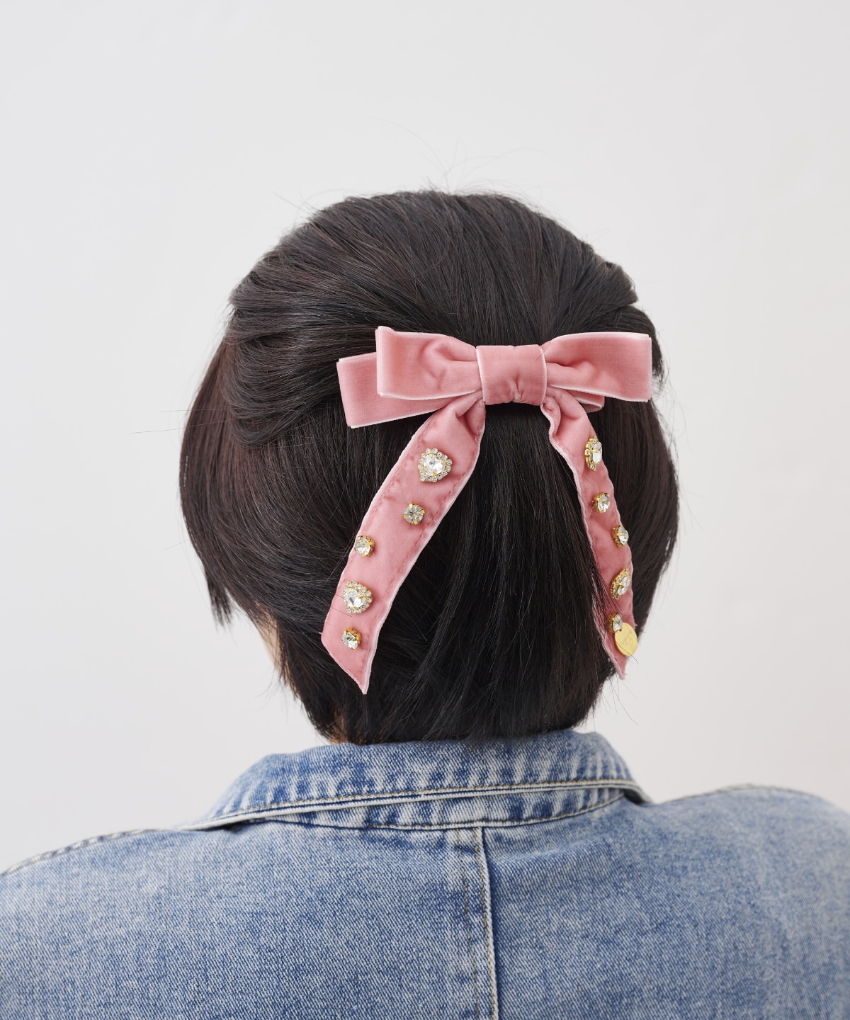 ハートビジューリボンバレッタ(FREE ピンク): SAMANTHAVEGAサマンサ