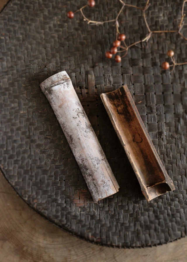 古竹 古木 茶則 枯木 古玩 古材 茶合 茶量 Antique Sam's Collection