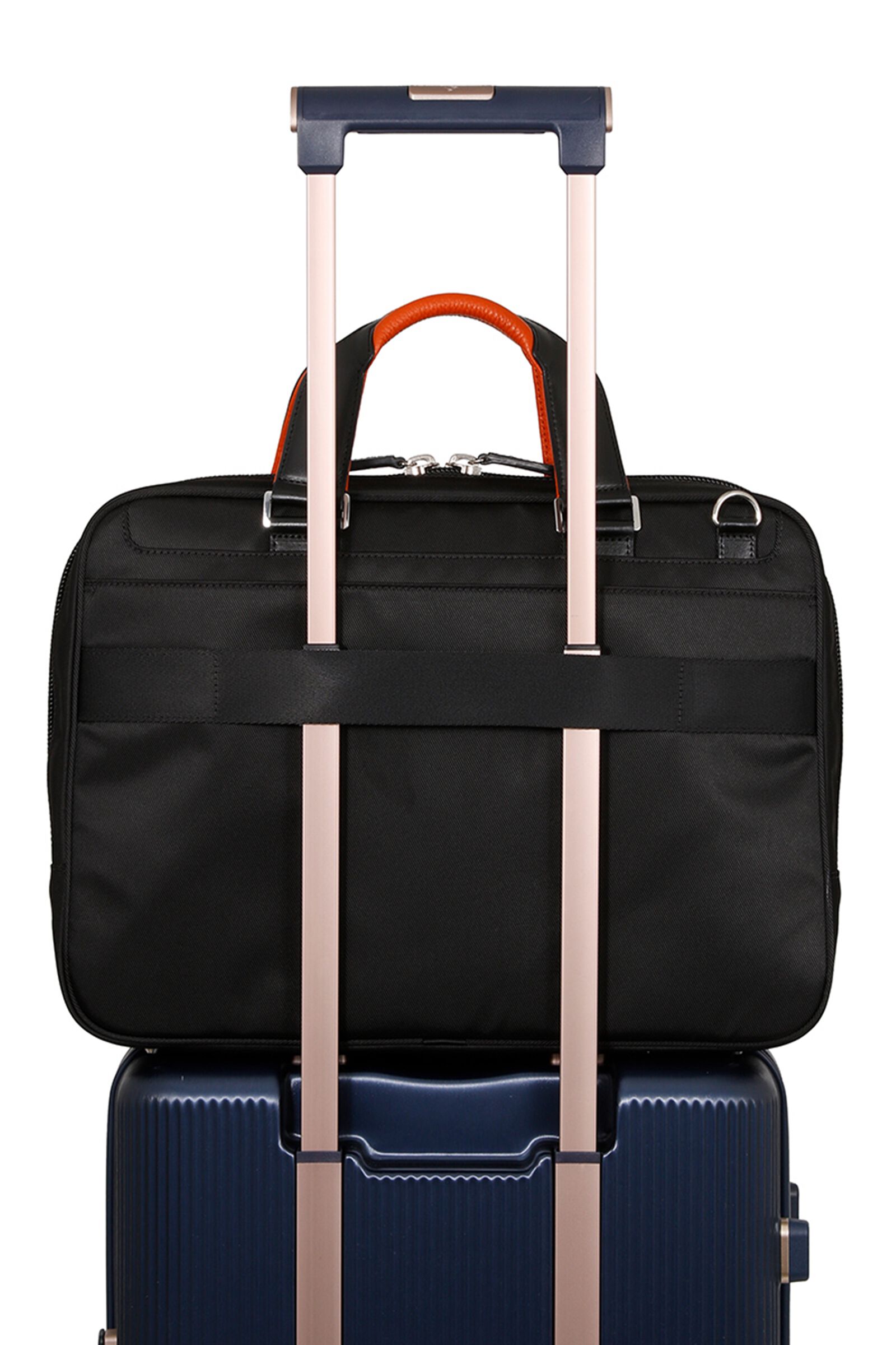 エピッド 4 ブリーフケース エキスパンダブル ブラック/オレンジ