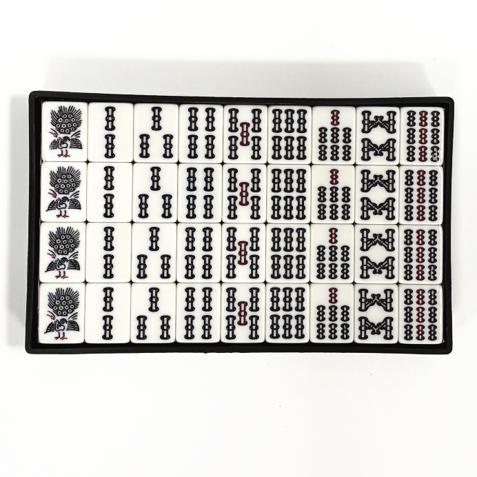 M3174-106-78】手打ち麻雀卓用 透明 27ミリ牌 赤牌付き M3174-106-78
