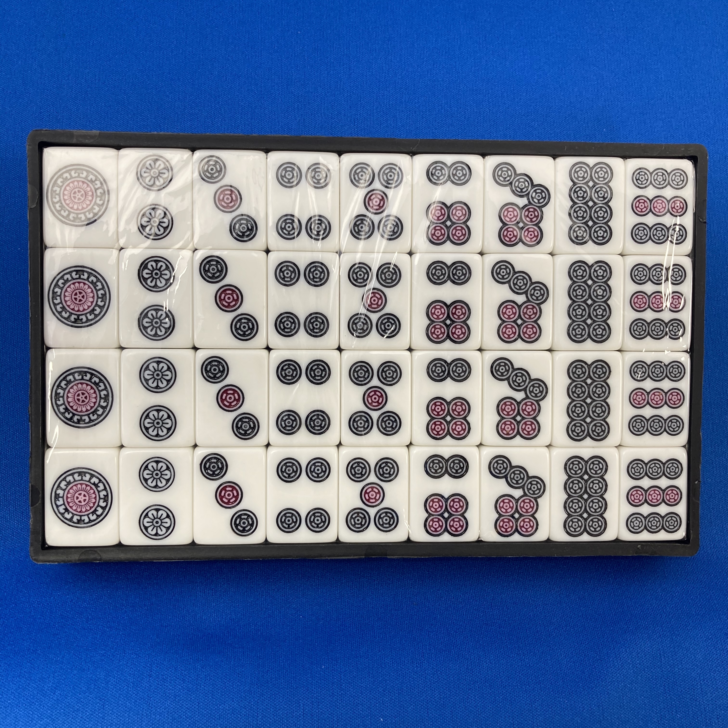 新タイプ＞ケース付き麻雀牌「竹」※白にダイヤ入、白500点棒入【M-L