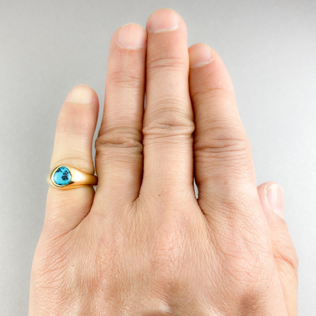 Dendrite Lone Mt. Kodera Original K18 Ring 309 | ターコイズ