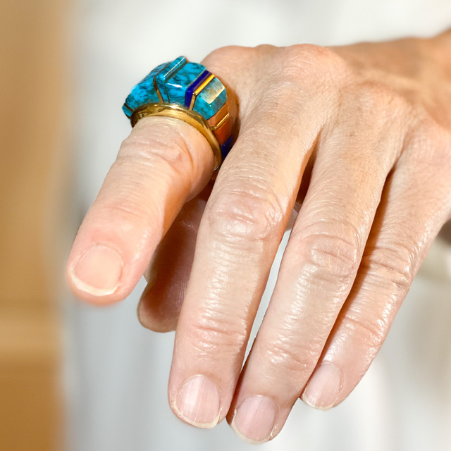 チャールズ・ロロマ ローンマウンテン ライズドリング | ターコイズ