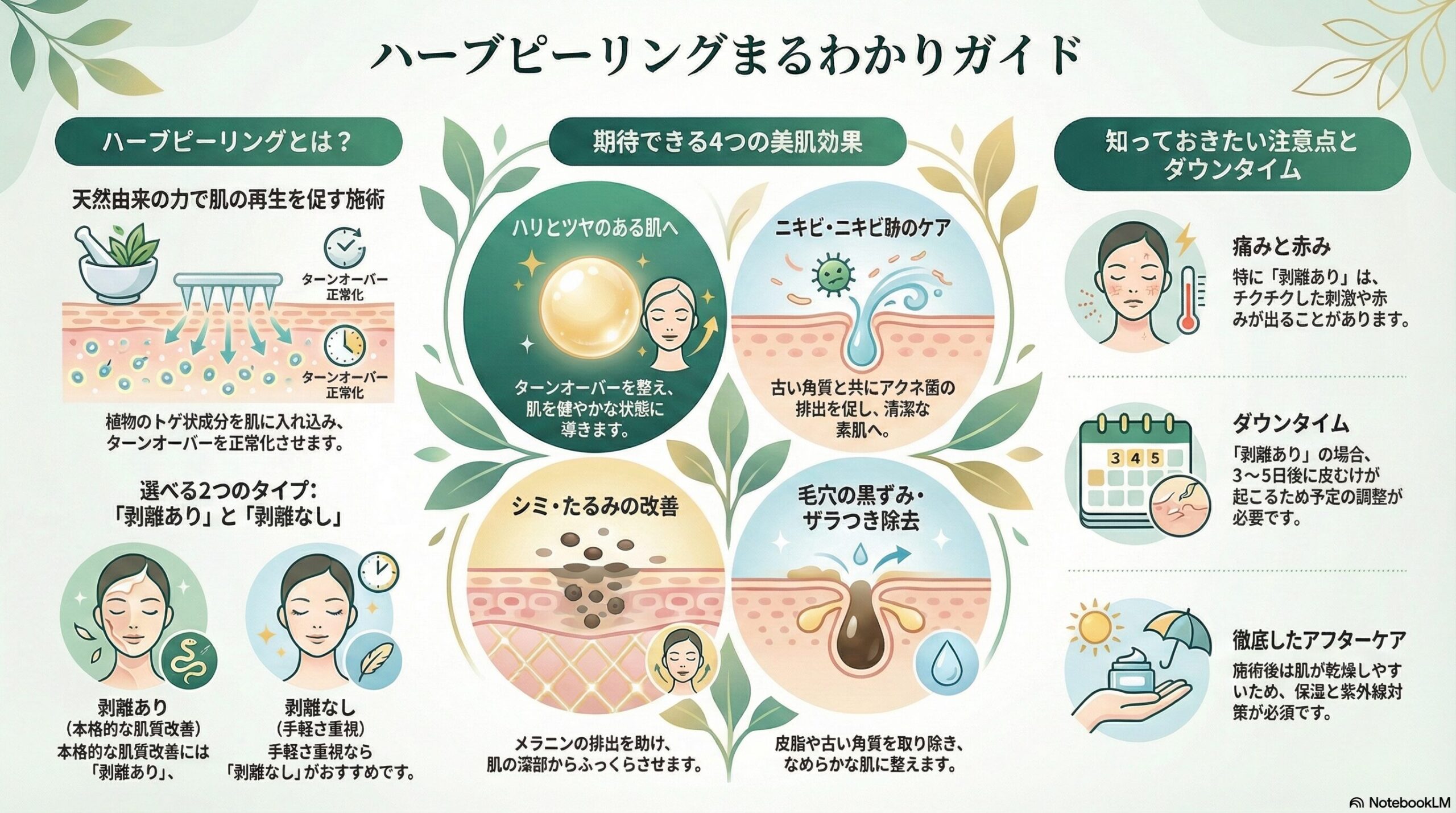 体験レビュー】ハーブピーリングを試してみた結果｜どんな施術？ダウン