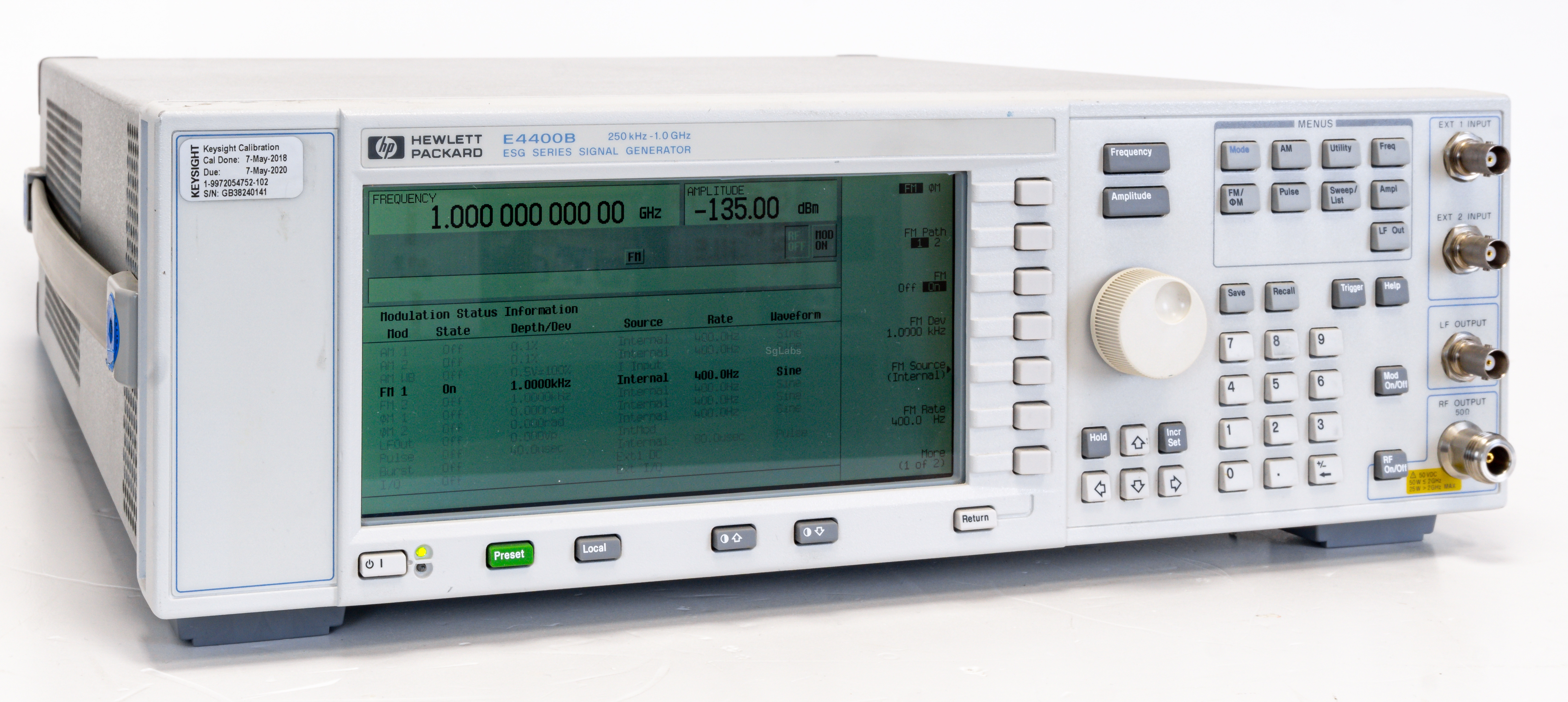 HP Agilent E4400B RF Signal Generator 1 GHz