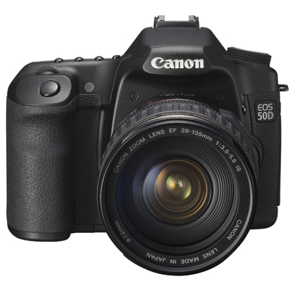 Canon's EOS 50D D-SLR; 15.1MP, Live View With Face Detection And
