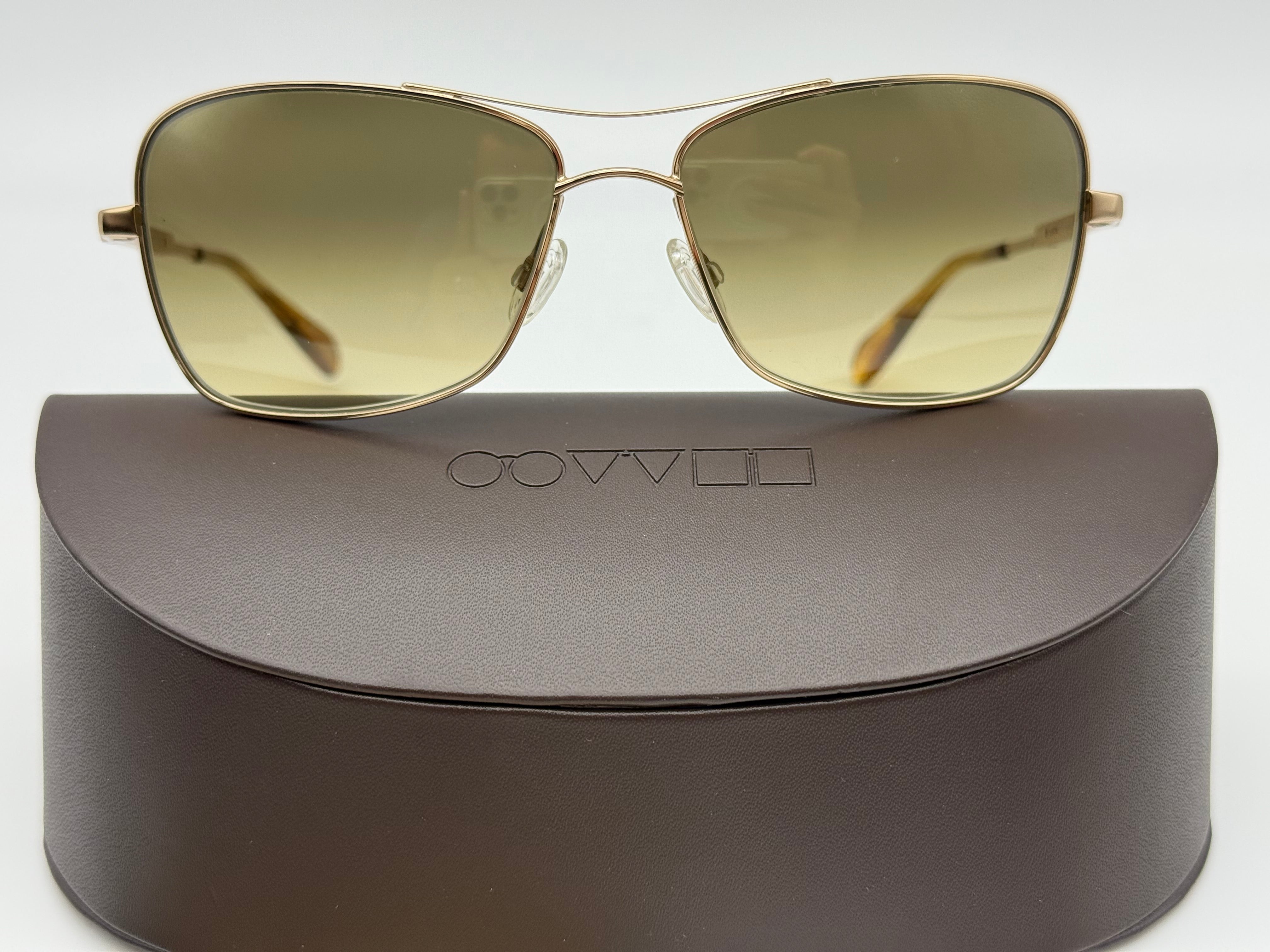 Oliver Peoples Sanford 57mm OV 1130 S Gold / Chrome Amber