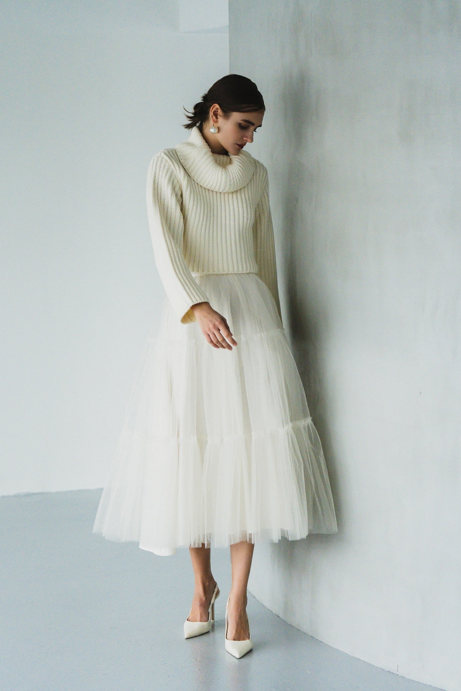 Turtleneck straight sleeve sweater – shéller / シェリエ