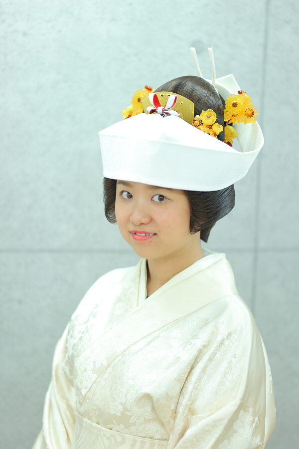 花嫁かつらの髪型である文金高島田の体験会にお越しくださいました
