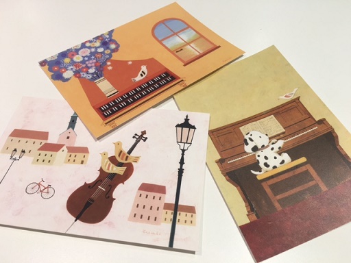 山田和明氏の楽器×動物ポストカード、続々入荷しております！｜島村